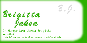 brigitta jaksa business card